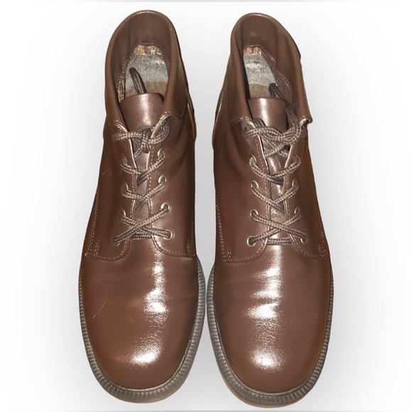 Brown Ankle Lace Up Boots - Picture 4 of 7